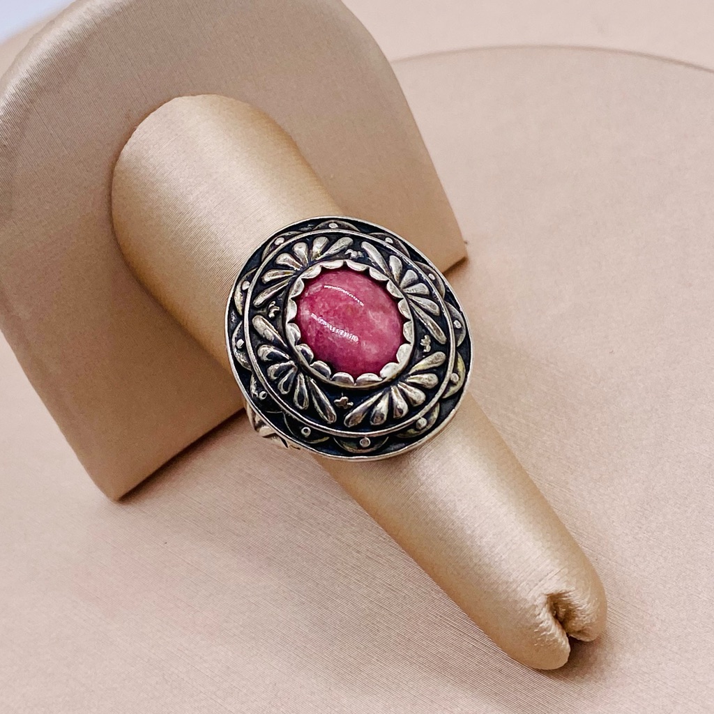 Euc Carolyn Pollack X American West 925 Sterling Silver Rhodonite Gemstone Ring